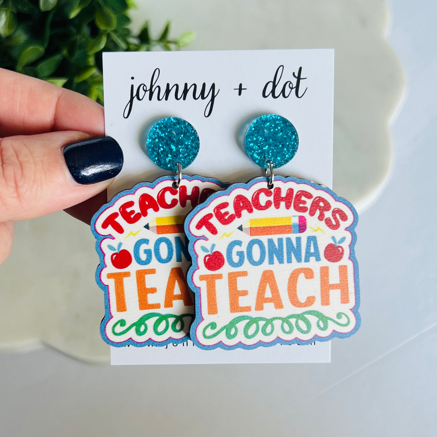 Wooden Teachers Gonna Teach Earrings