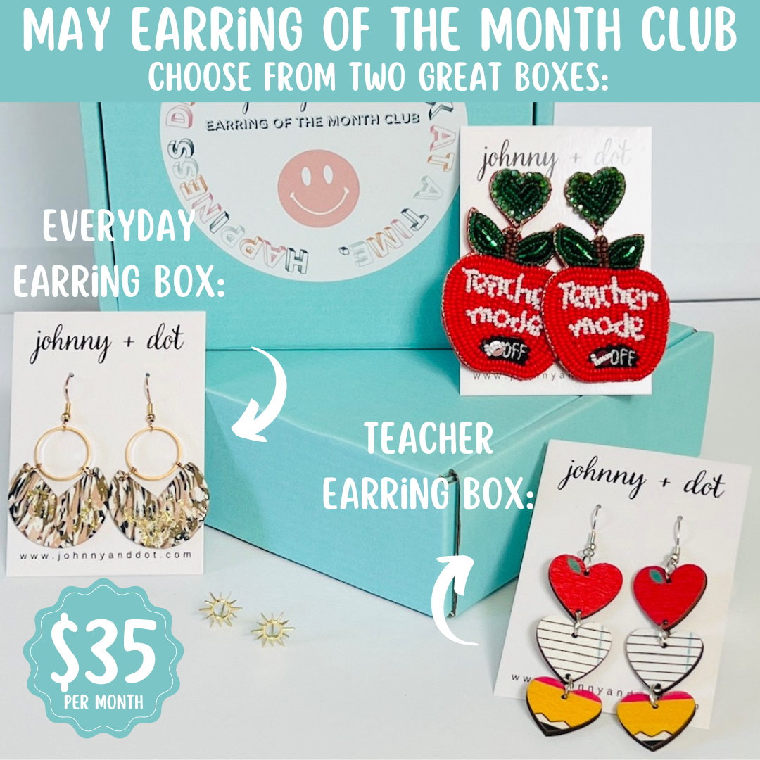 Earring of the Month Club Subscription Box