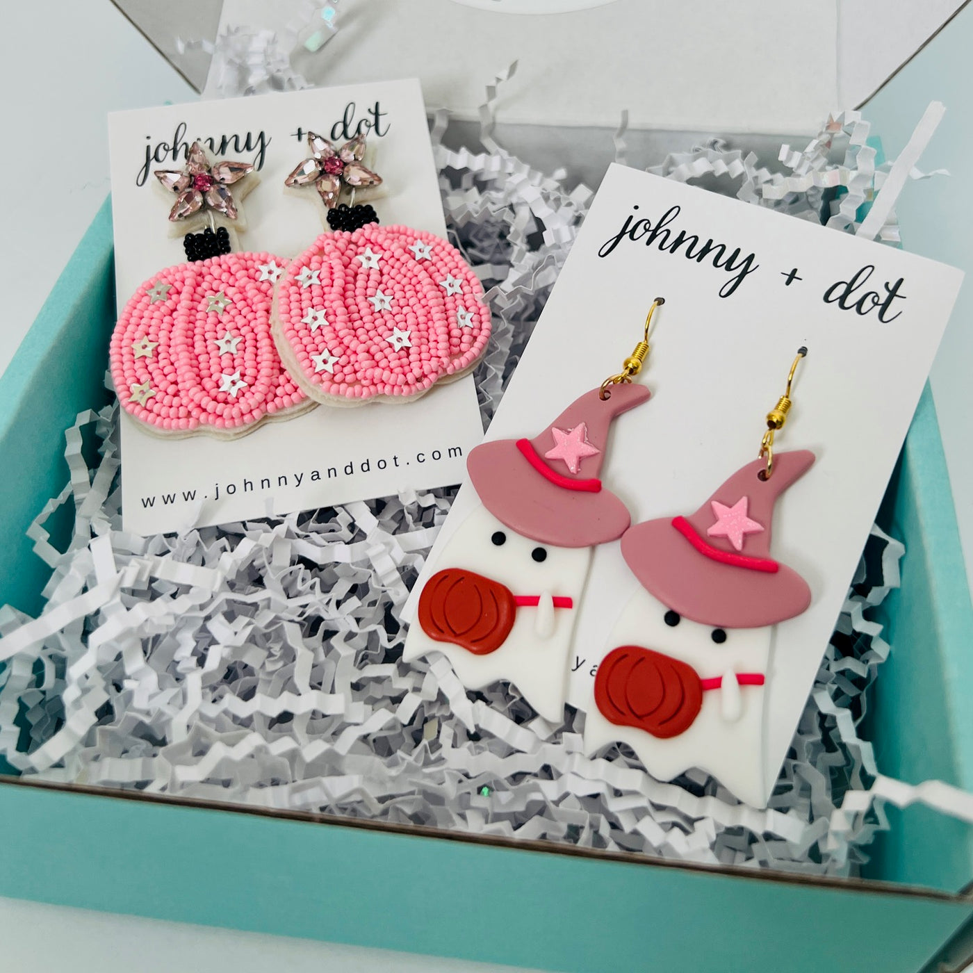 Beaded Pink Pumpkin Earrings