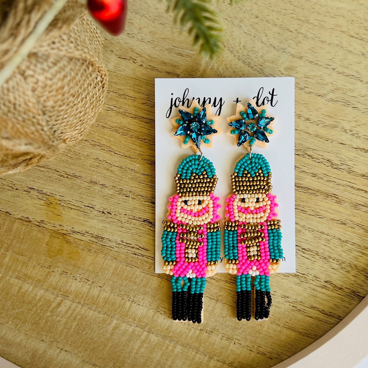 Beaded Nutcracker Earrings