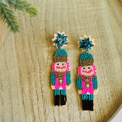 Beaded Nutcracker Earrings