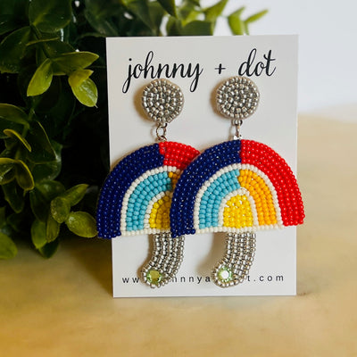 Beaded Rainy Day Umbrella Earrings